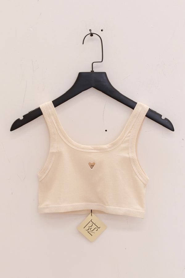 BASERANGE 25 Spring/Summer French organic cotton heart-shaped corset vest BAS-BRHE-RB-000-UNDYED